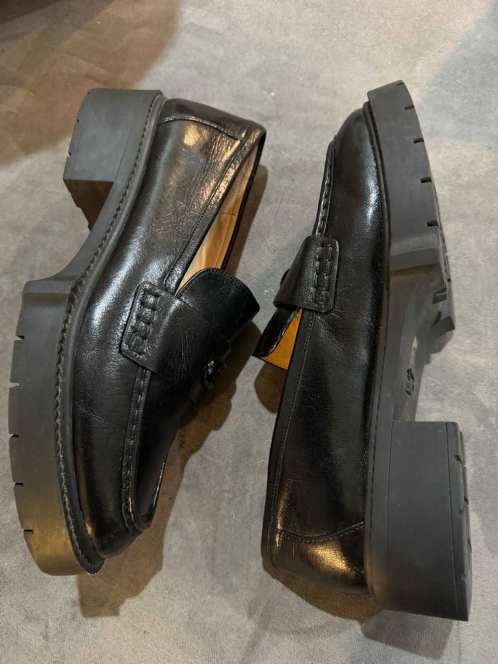 Coach Leah Platform Loafers Leather Women's with Signature 'C' - Picture 4 of 9